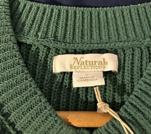 Natural Reflections Damen Gr. L Rundhalspullover grün Strickpullover NEU mit Etikett - Bild 4 von 6