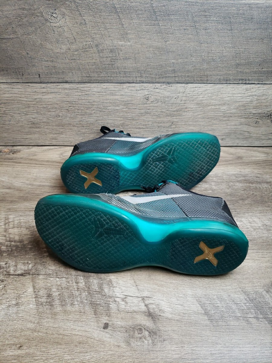 Nike Kobe 10 X 'Liberty' 2015 Blue Teal Basketball Shoes Men Sz