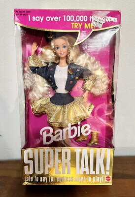 BARBIE Vintage Super Talk! Fashion Doll NIB 1994 12290 Unopened Collector