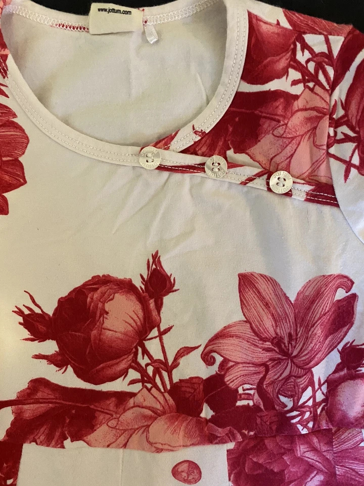 Vestido Jottum 4 4T Talla 5/6 Pascua Burbuja Tejido Rojo Blanco Giro Corto Niña Elástico Foto 3 de 4