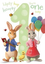 1st Birthday Card Peter Rabbit Age 1 Card Includes Envelope