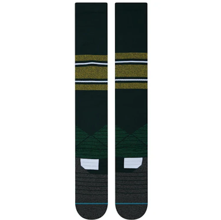 Calcetines grandes para hombre MLB de béisbol Diamond Pro OTC a rayas verdes amarillos Foto 3 de 4