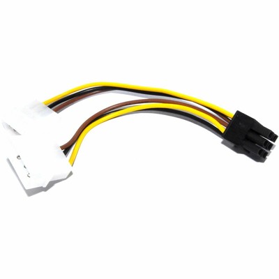 6pin PCIE Power Cable 2 Molex Graphics Card 13cm ATX PSU Flux Workshop
