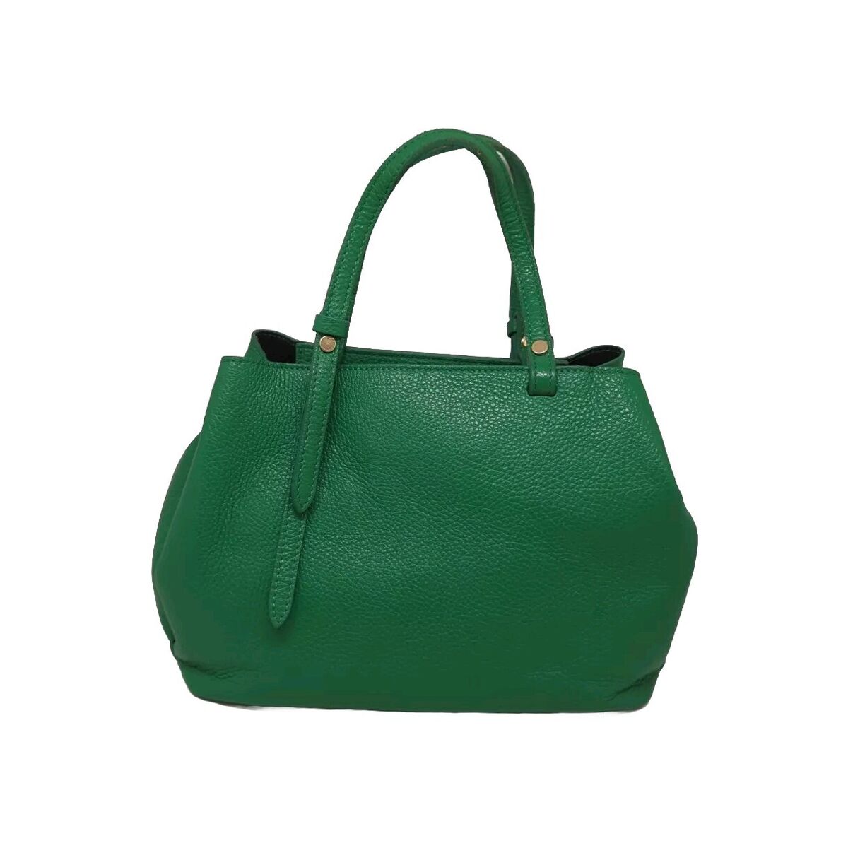 Borse in Pelle Genuine Leather Handbag Pebbled Bright Green Borse in Pelle Genuine Leather Handbag Pebbled Bright Green