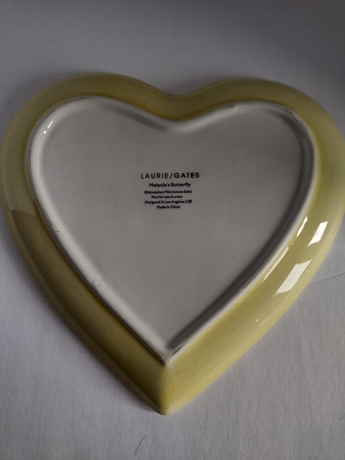  Laurie Gates Melanie’s Butterfly Heart Shape Lunch Dinner Plate 2 Sold Separate