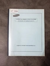 ONE  Samsung Series 2 Excavators Summary of Improvements Factory Handbook