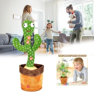 MARKENLOS Sprechender Kaktus,Kaktus Spielzeug Nachsprechen Singender Tanzender Kaktus DHL