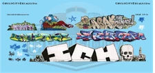 Railroad Graffiti O 1:48 Scale Waterslide Decal Set