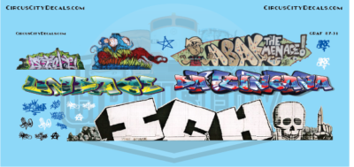 #ad #ad Railroad Graffiti O 1:48 Scale Waterslide Decal Set $16.51