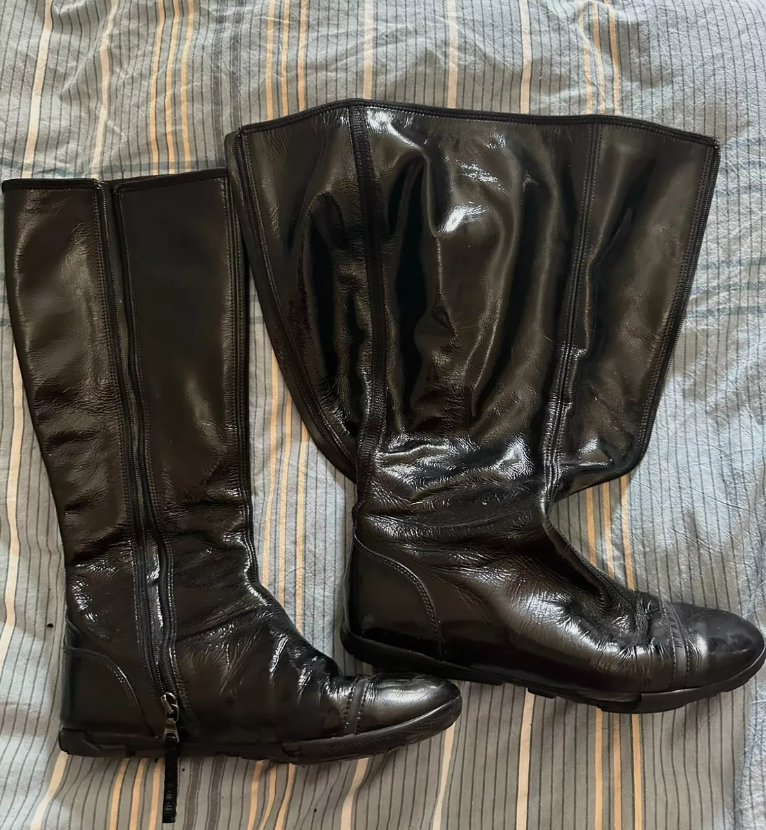 Prada top cowboy boots
