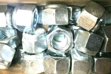 1/2-13  ZINC NYLON INSERT STOP LOCK NUT -  10 PIECES