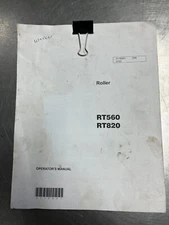 WACKER  RT560 & RT820  ROLLER  Operators Manual