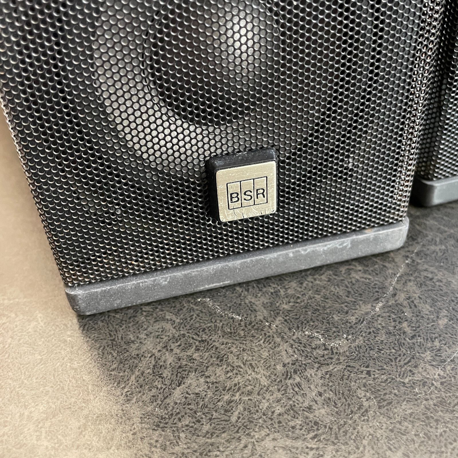 BSR Model 402 Black Bookshelf Speakers Sounds Great eBay