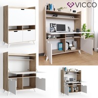Schreibtisch Arbeitstisch Computertisch Berdi Weiß/Sonoma Schranktisch Vicco