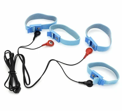 NEW ELECTROSEX TENS EMS E-STIM 4 CONDUCTIVE ADJUSTABLE RINGS/BANDS & 2.5MM LEAD.