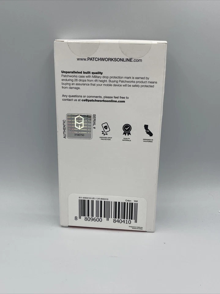 Funda Híbrida TPU Patchworks Level Vision, iPhone X/XS, Color Volt, NUEVA Caja Abierta Foto 2 de 4