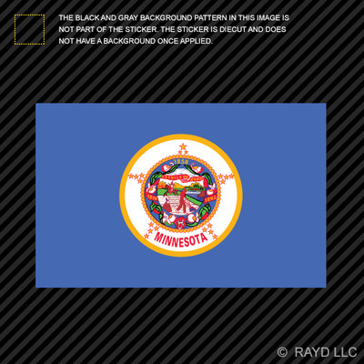 4" Minnesota Flag Sticker Decal Self Adhesive Vinyl state ...