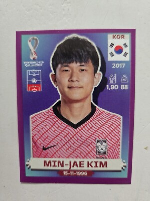 2022 Panini FIFA World Cup Sticker MIN- JAE KIM ( KOR 7 ) Purple