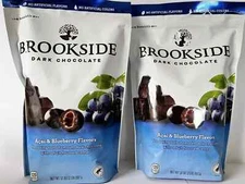 2 Packs Brookside Dark Chocolate Acai and Blueberry Flavors 32 oz Each Pack
