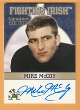 Mike McCoy Notre Dame Irish AUTO 2003 TK Legacy Green Bay Packer Erie PA