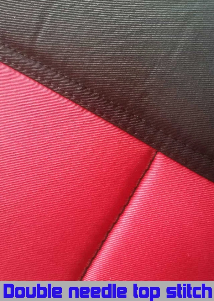 Fits 1991-2012 Ford ranger/truck car seat covers 60-40 blk-red w/mountain design - Image 3 of 4