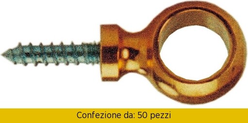 Casiraghi Occhioli Ottonati Per Fermatappeti ø 11,6 Pezzi 50 110004BOR