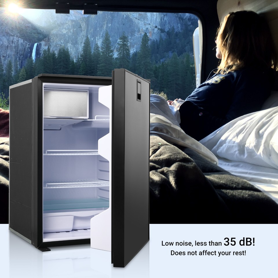 Mini Freezer Rv 4.6 CU.FT/130L RV Refrigerator DC 12/24V with Freezer Compact Portable ...