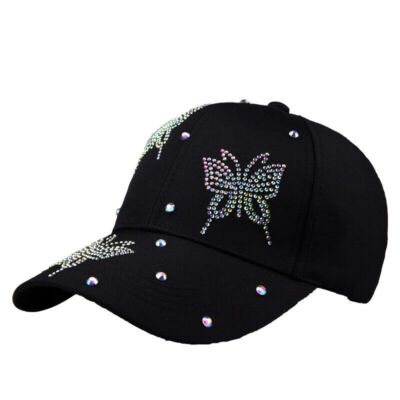 Casquette Papillon Bling Bling - Maille Respirante, Réglable, Protection UV - Style été