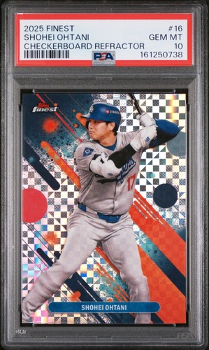 2025 Topps Finest - Common Shohei Ohtani #16 Checkerboard Refractor - PSA 10!!