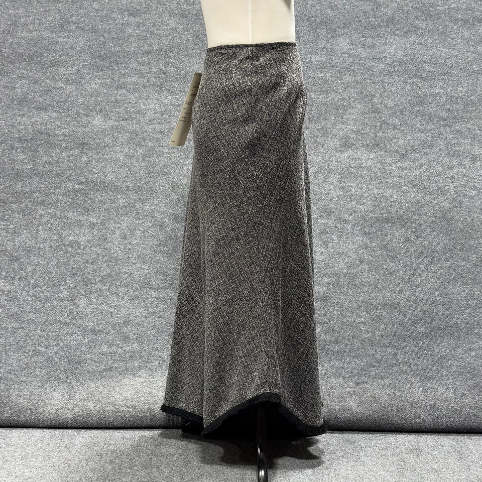 Falda vintage Joseph Ribkoff para mujer 8 gris maxi tweed trompeta asimétrica unión Foto 3 de 4