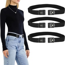 Men Women Buckle-free Elastic Invisible Waist Belt for Jeans No Bulge Hassle