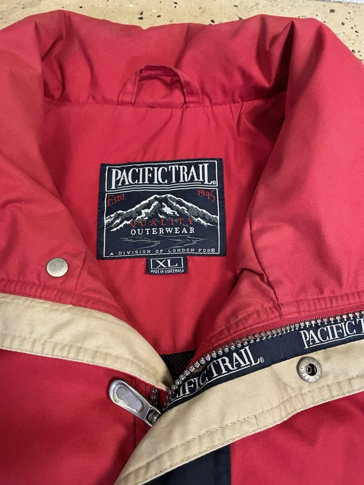 Chaqueta cortavientos Pacific Trail para hombre de colección doble cierre forrada roja azul XL USADA EN EXCELENTE ESTADO Foto 2 de 4