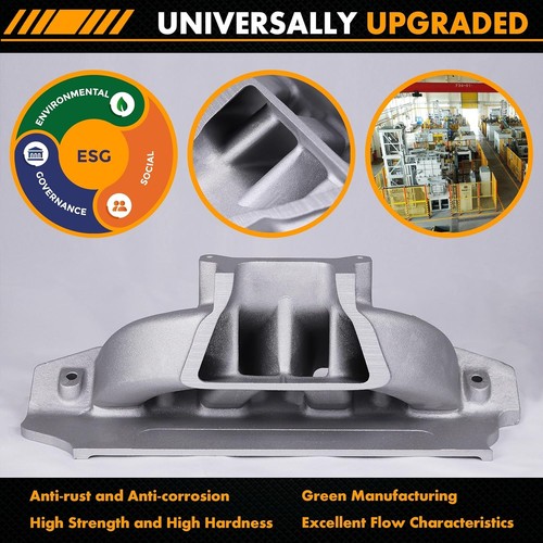 2701 Performer EPS Collettore Aspirazione Alluminio Doppio Piano Compatibile con Chevy Eng - Foto 8 di 8