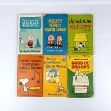 Vintage Charles Schulz Peanuts Charlie Brown Snoopy Fawcett Crest Books Lot