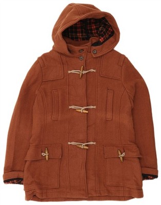MANGUUN Womens Hooded Duffle Jacket EU 42 Large Brown Polyester BU01