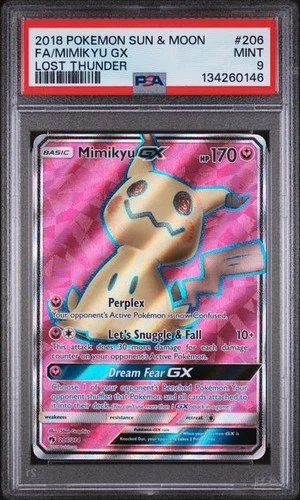 Mimikyu GX 206 PSA 9 Pokemon Lost Thunder Ultra Rare