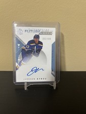 2018-19 SP Authentic Jordan Kyrou /999 RC Future Watch Auto Blues #208