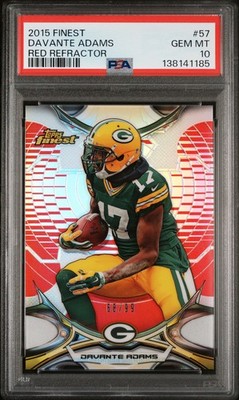 2015 Finest #57 Davante Adams Red Refractor PSA 10 #/99 Green Bay Packers
