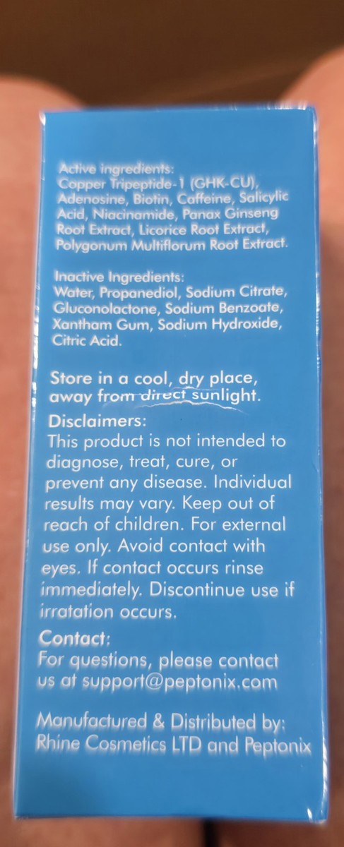 Peptonix Copper Peptide Scalp Serum GHK-Cu (Copper Tripeptide-1) Hair  Density