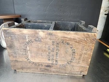 Early Vacuum Oil Co General Electric Schenectady Ny Wooden Crate 