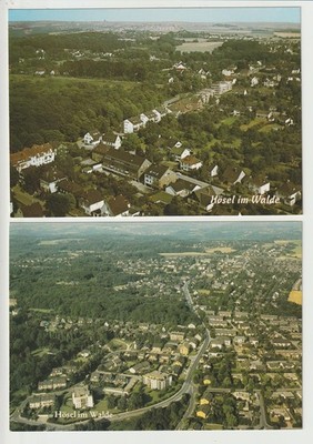 Postcard Ratingen - Hösel im Walde, aerial photos 2 older cards