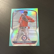 CRISTHIAN VAQUERO 2023 Bowman Chrome Prospects Aqua Refractor /125 #BCP-209