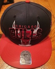 NBA 47 Brand Chicago Bulls Baseball Cap Mens OS Black Basketball Snapback Hat