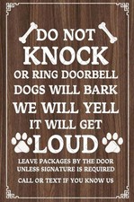 Do Not Ring Doorbell Sign Retro Do Not Knock Or Ring Doorbell Metal Tin Sign ...