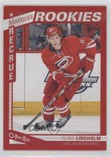 2013 O-Pee-Chee Marquee Rookies Wrapper Redemption Red Border Elias Lindholm 2a8