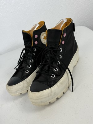 Converse Chuck Taylor Women Size 7.5 Lugged Winter High Top Shoes 568763C Black