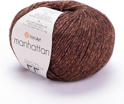 Manhattan Glittery Knitting Yarn - Sparkle, Shiny Metallic, Wool & Acrylic, Fant