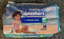 Pampers Splashers Disposable Swim Diapers, Size 5 31 Pounds 10 Pack