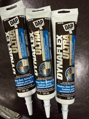 Dap Dynaflex Ultra 5.5 Oz. White Sealant Window Door Siding & Trim Lot of 3 NEW!