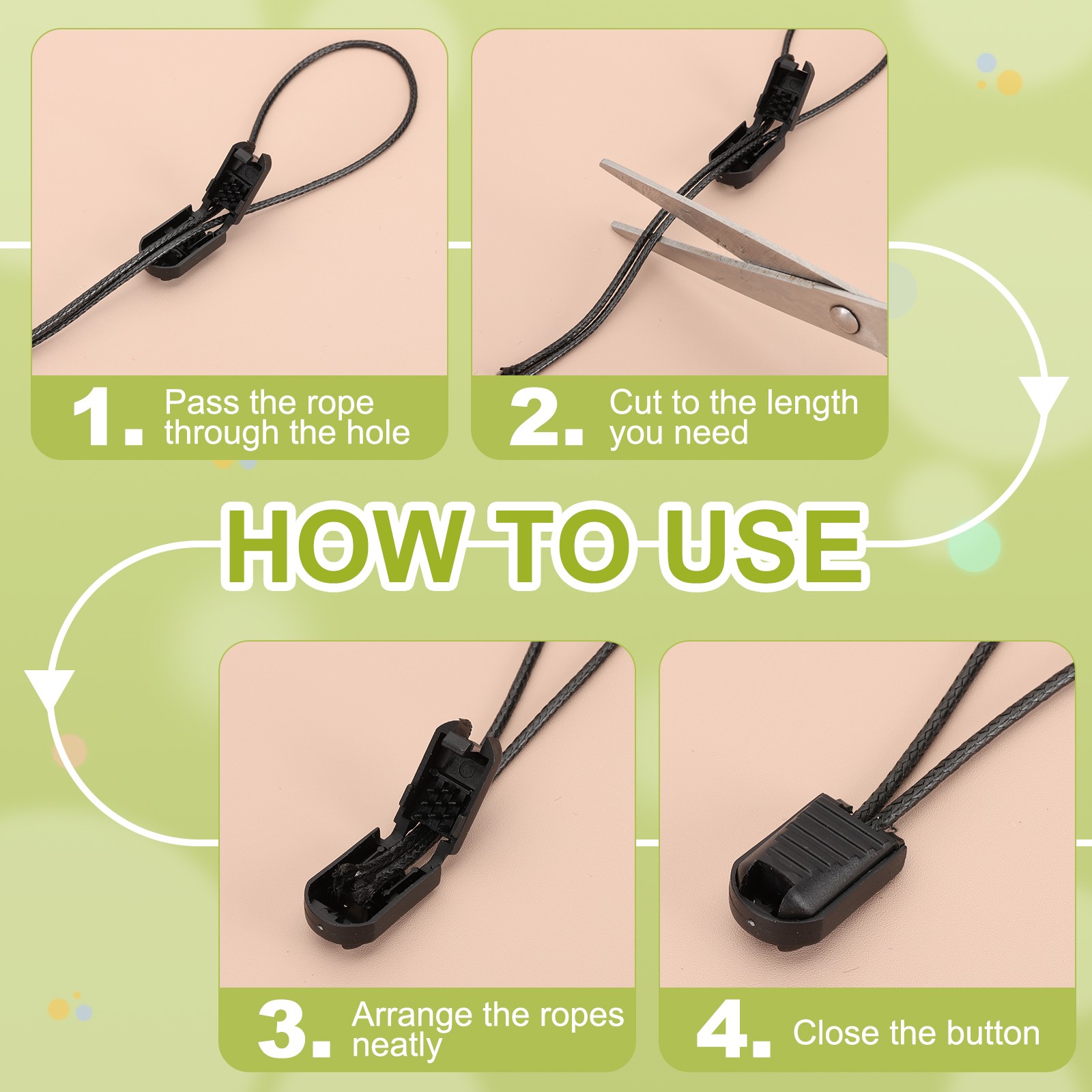 Zipper Pull Tabs Cord End Tips Shoelace End Clips - (10 Pack, Rose Red)